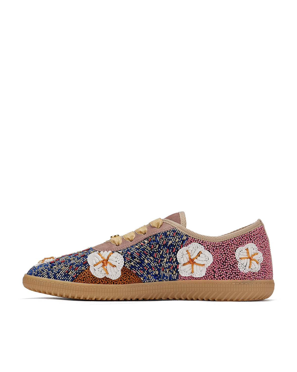 Beaded floral sneakers
