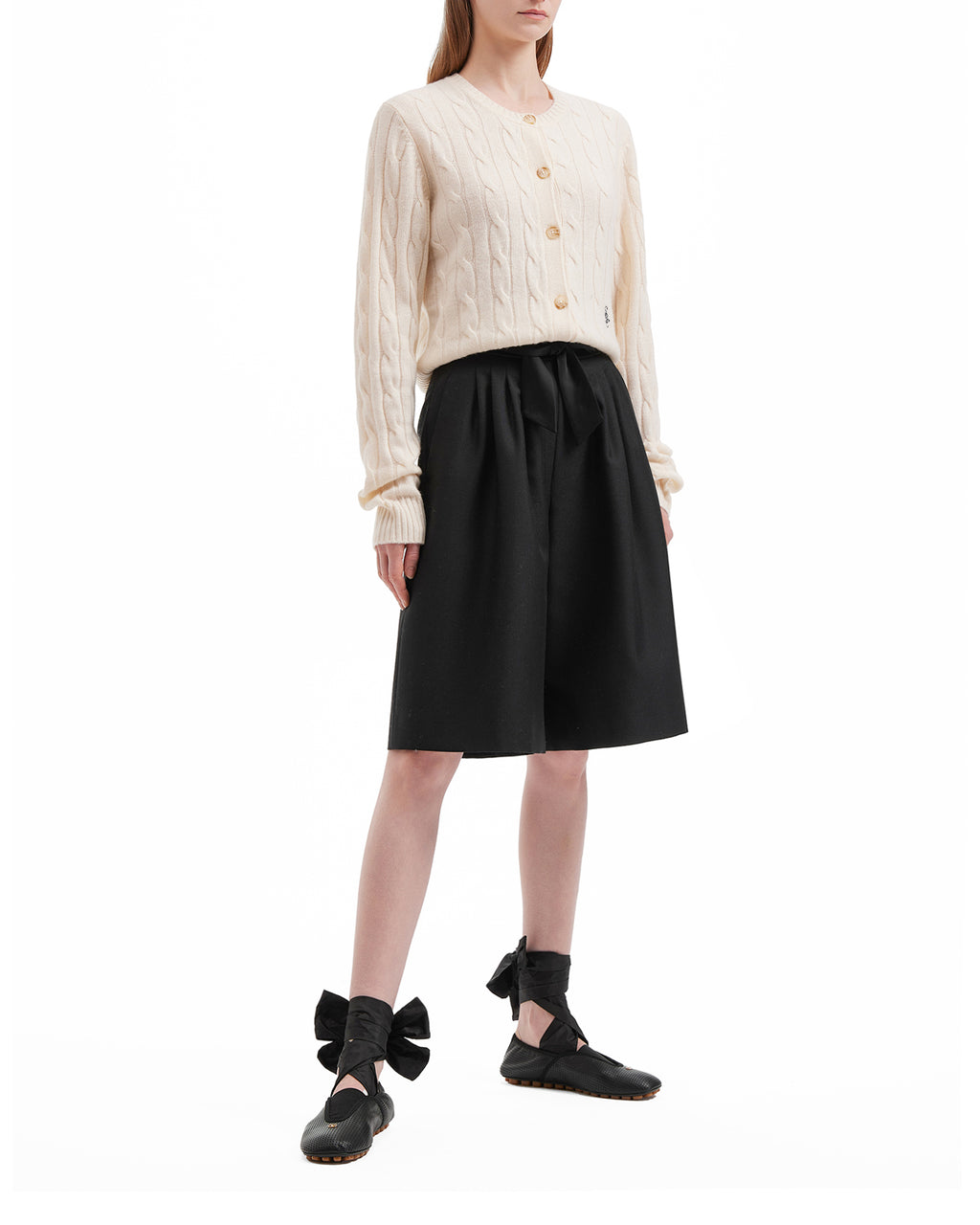 Bow waist shorts