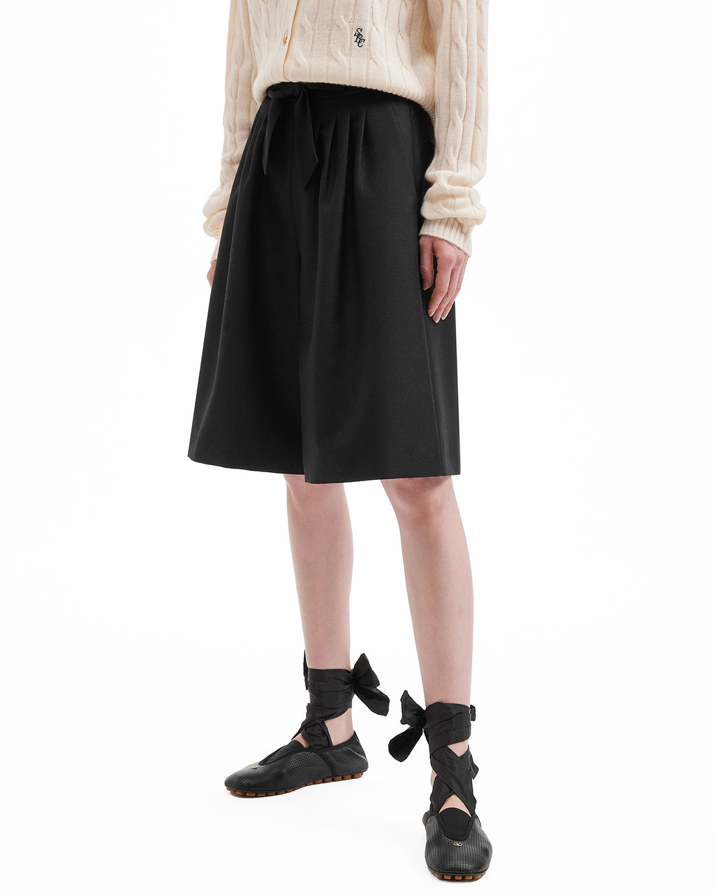 Bow waist shorts