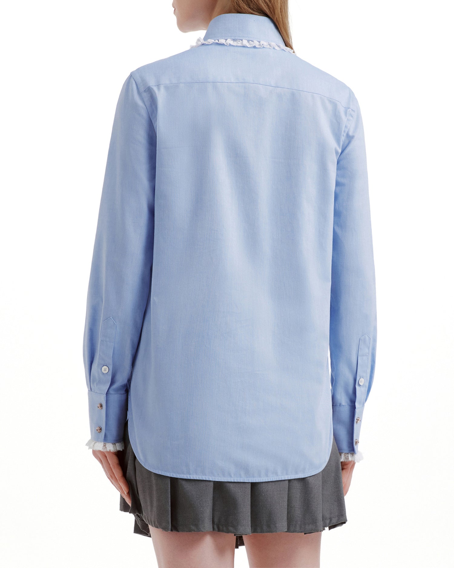 Lace collar shirt