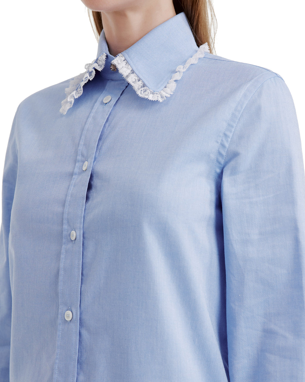 Lace collar shirt