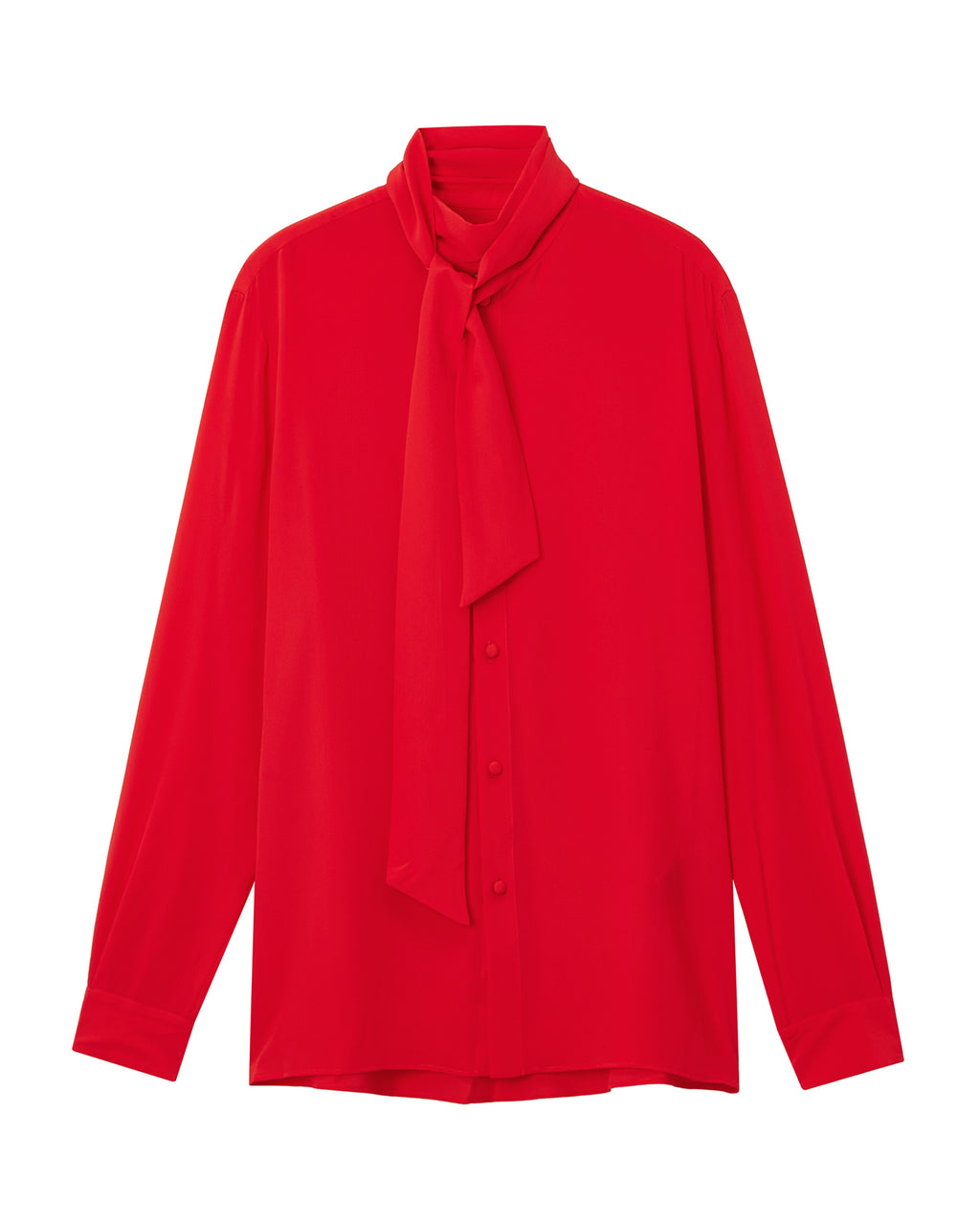 Scarf collar shirt