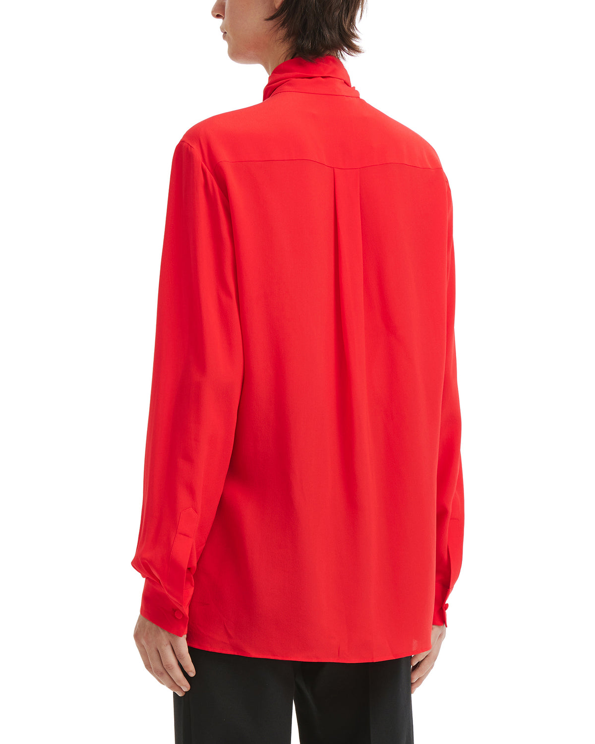 Scarf collar shirt