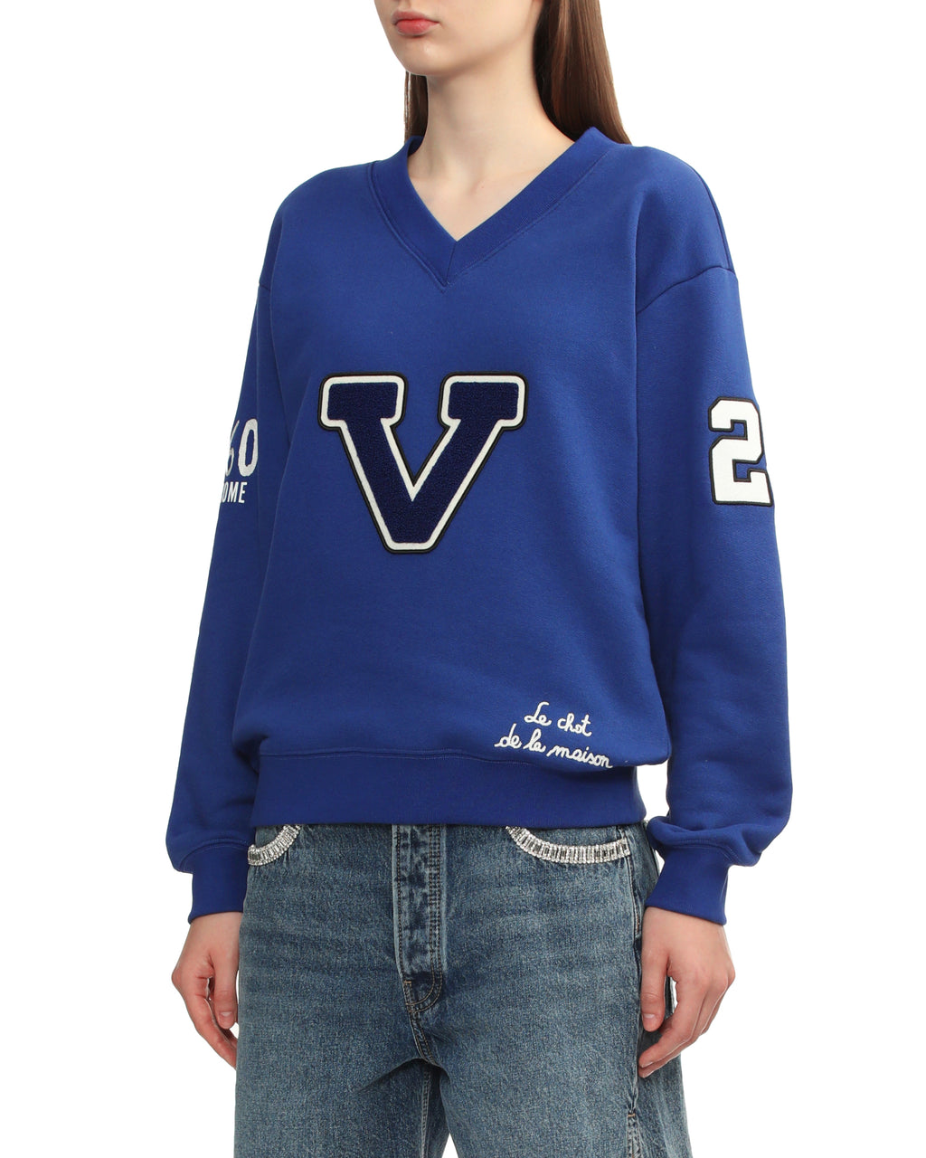 V-neck sweat