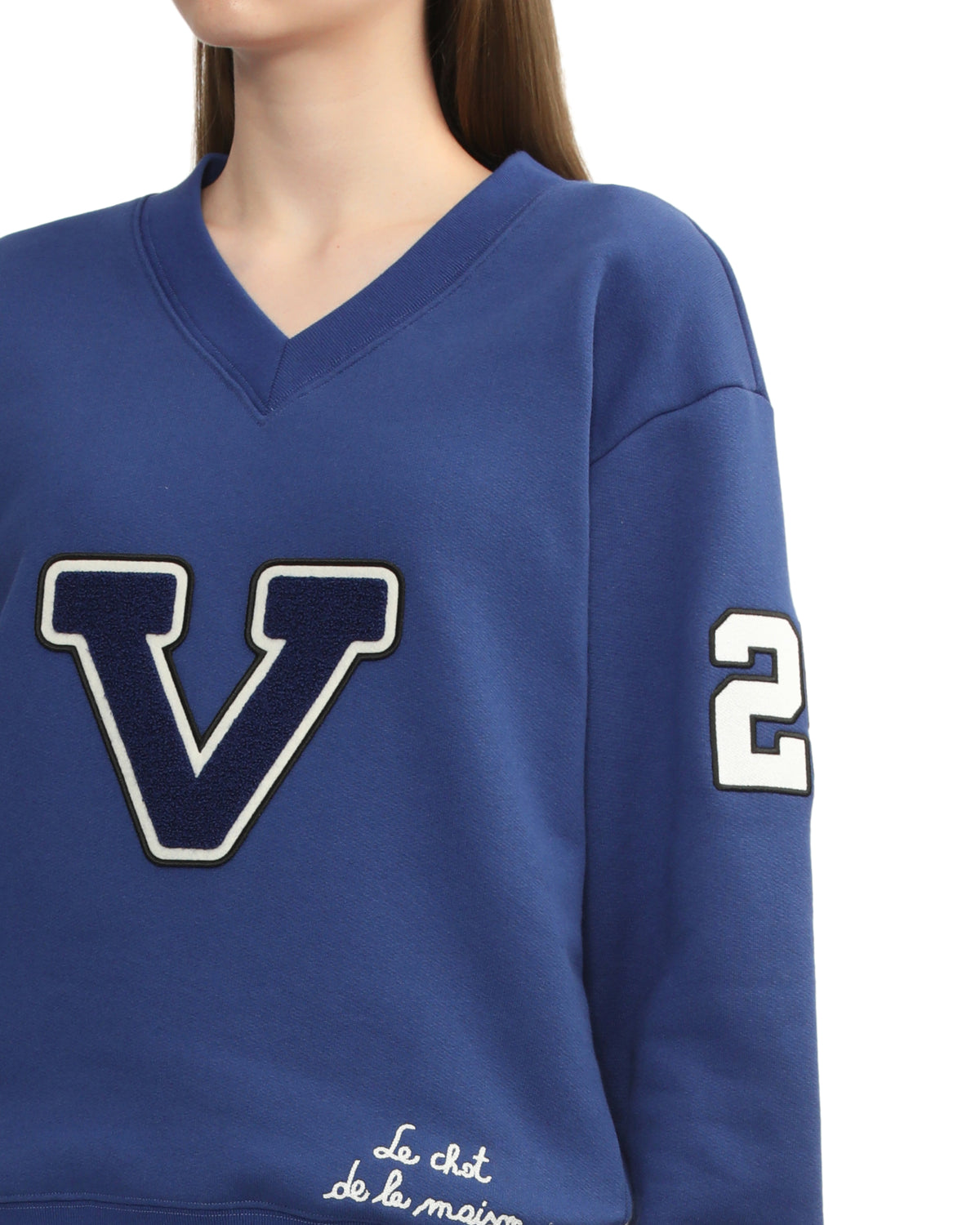 V-neck sweat