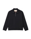 Half-zip collared sweatshirt
