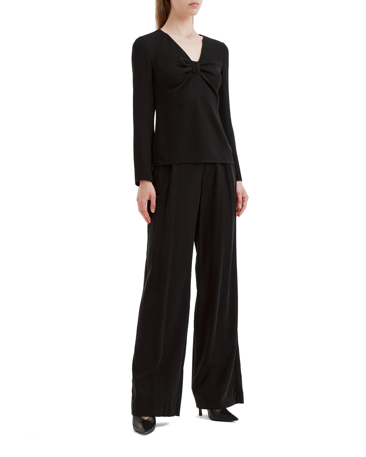 Bow neckline top