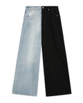 Split denim jeans