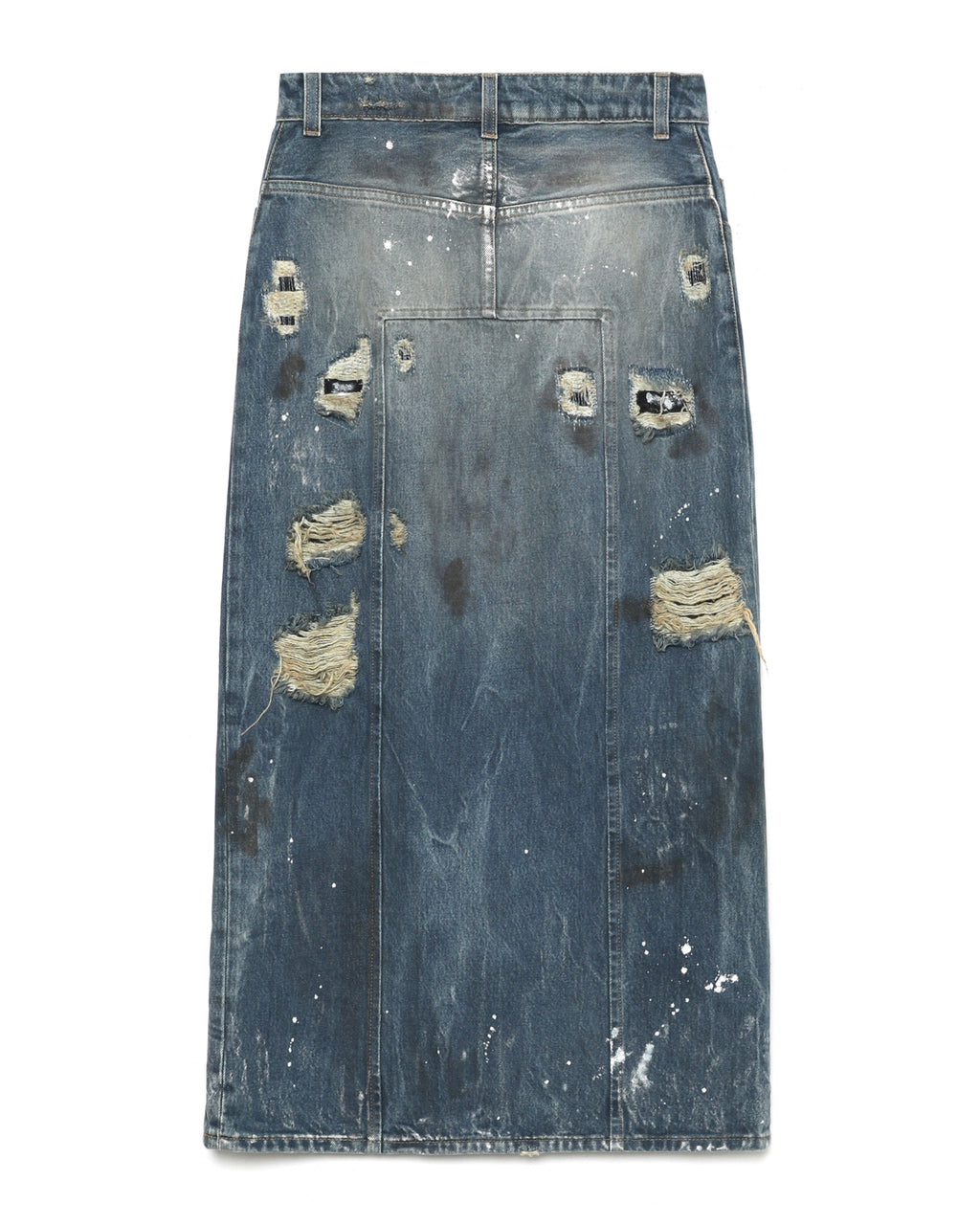 Distrssed midi skirt