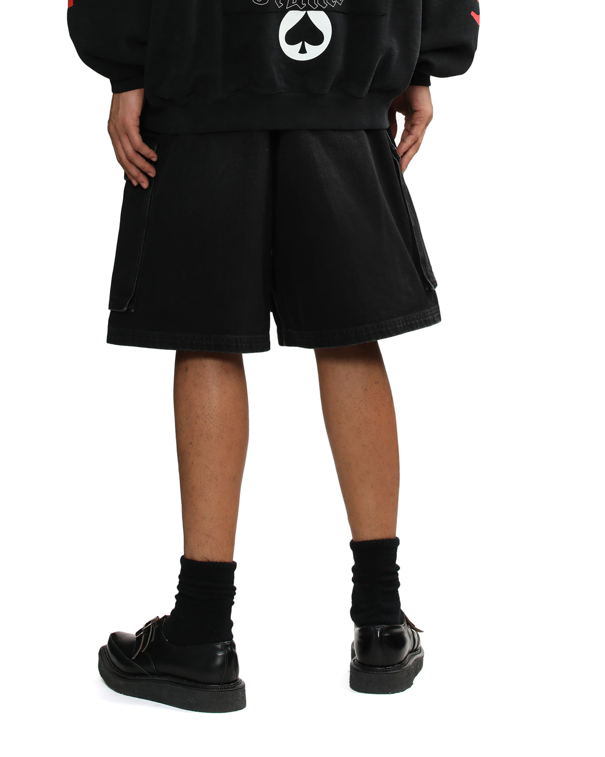 Multipocket cargo denim shorts