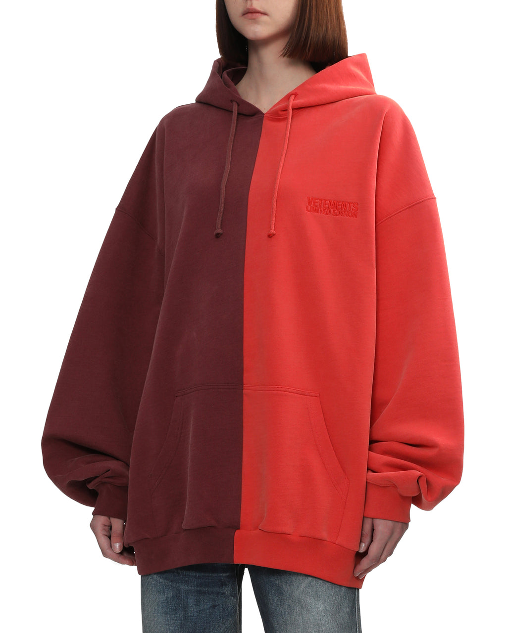 Two tone logo hoodie