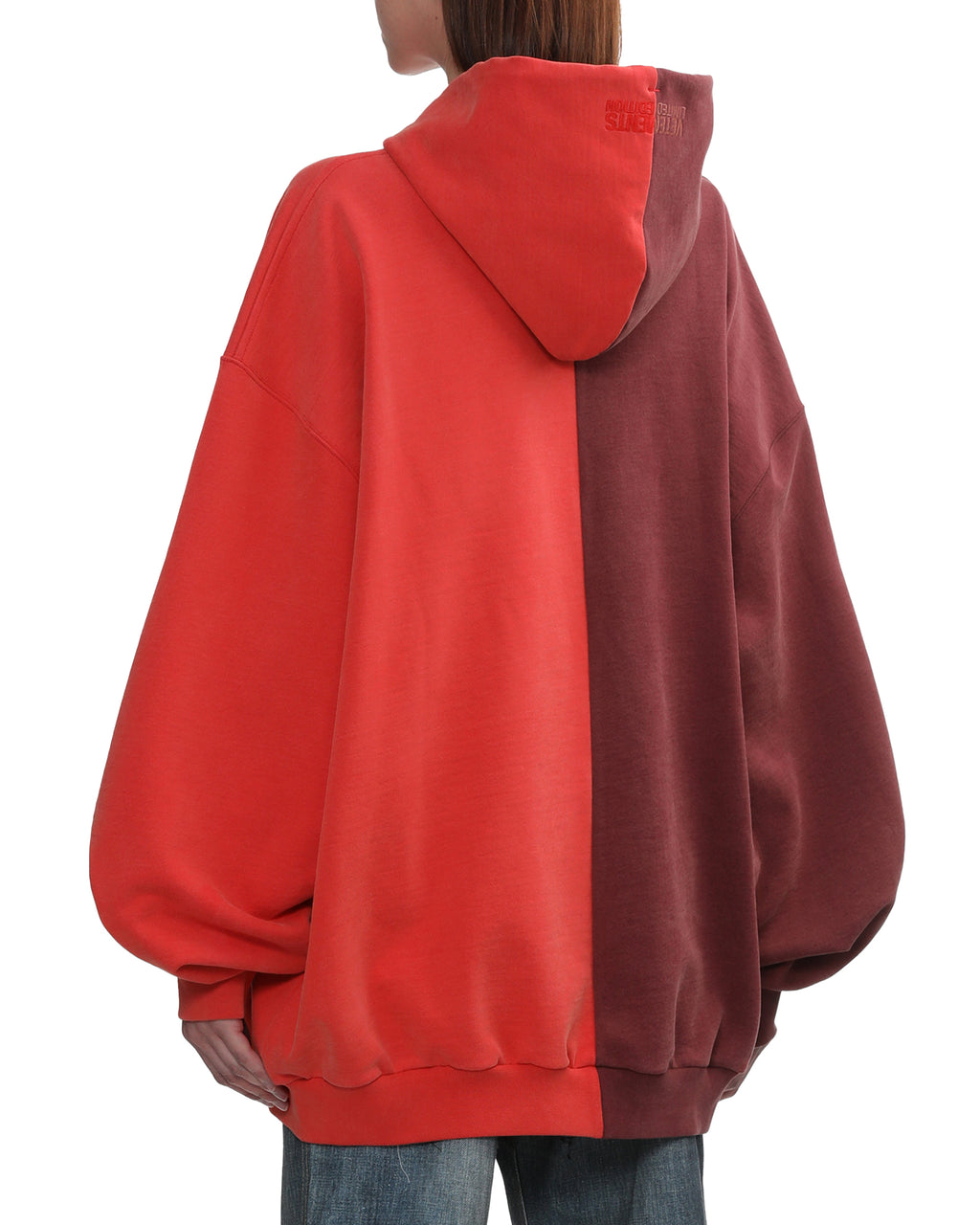 Two tone logo hoodie