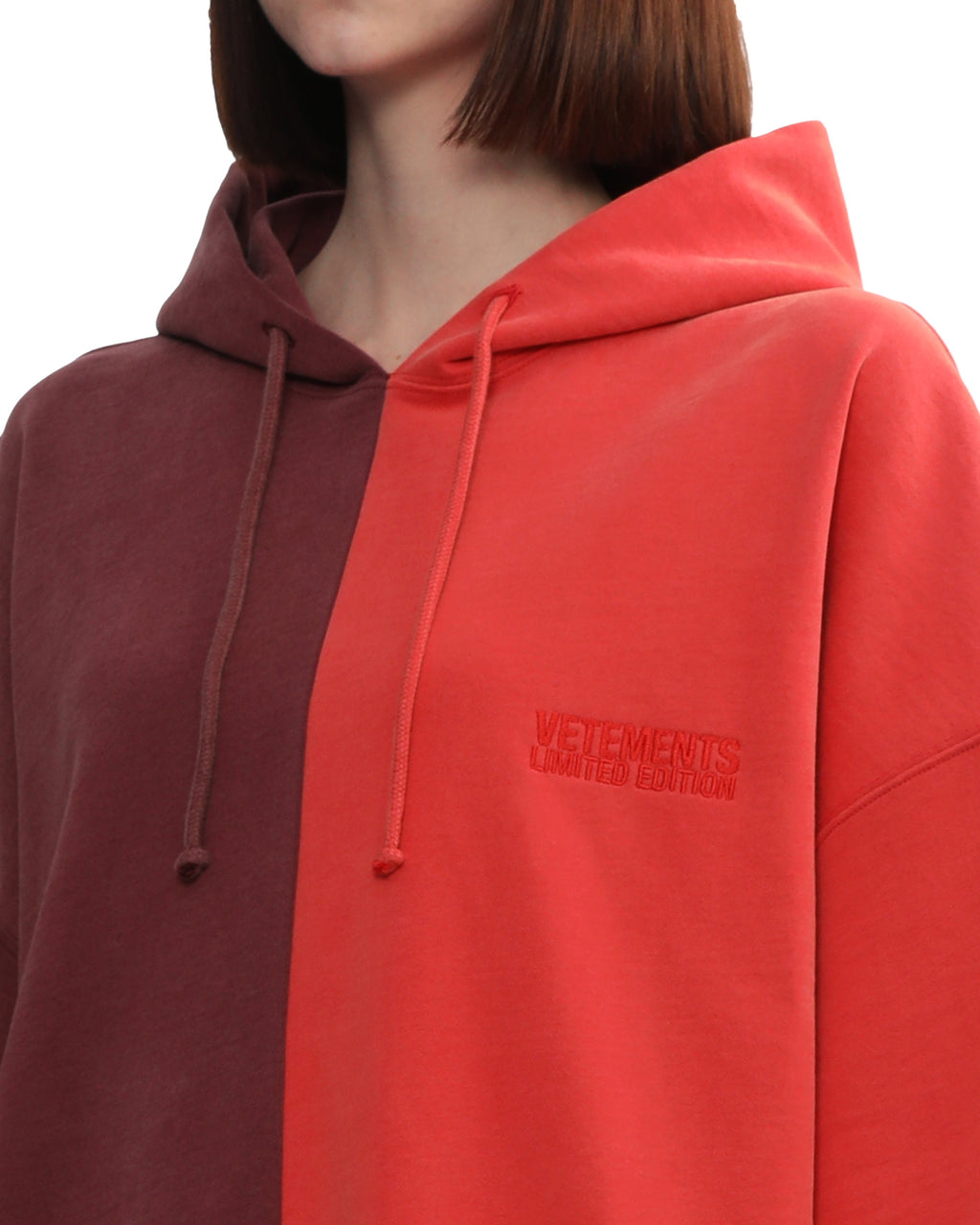Two tone logo hoodie