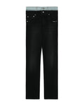 Double waist denim jeans