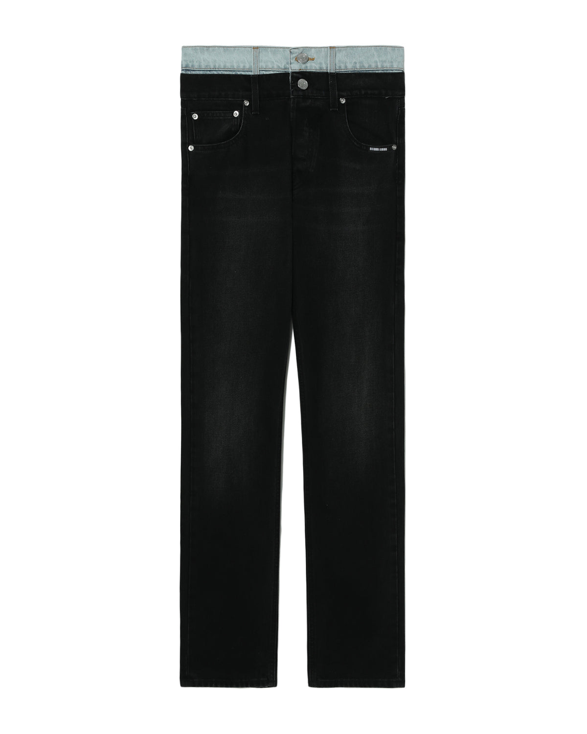 Double waist denim jeans