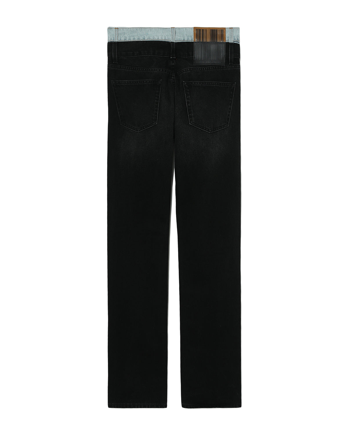 Double waist denim jeans