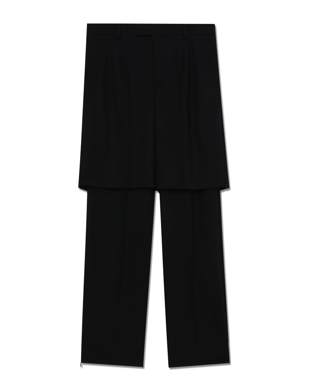 Layered tailored wool pants