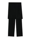 Layered tailored wool pants