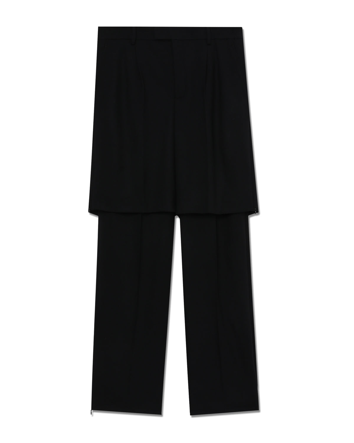 Layered tailored wool pants