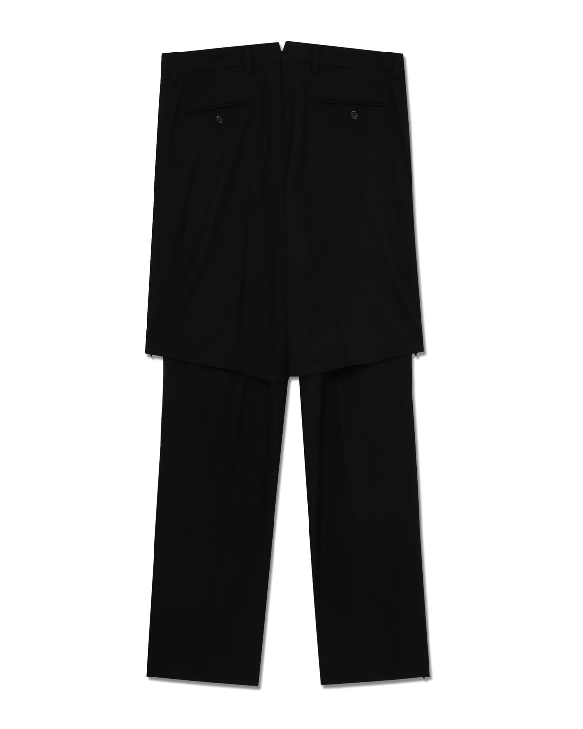 Layered tailored wool pants
