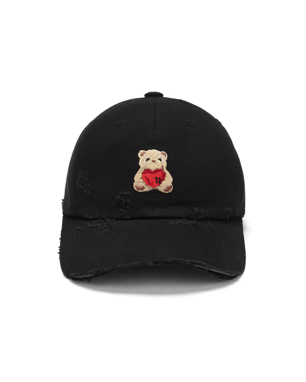 Embroidered distressed cap