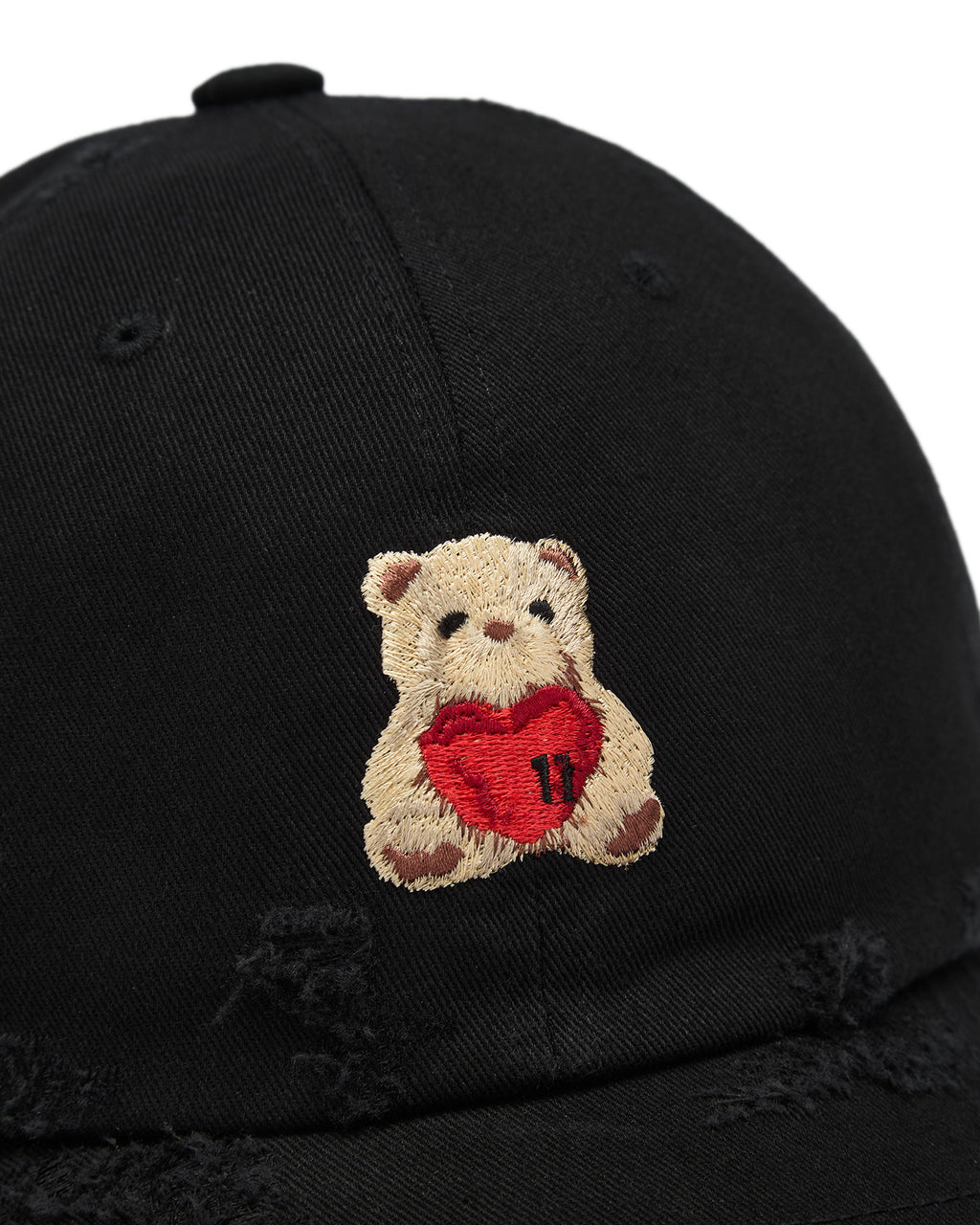 Embroidered distressed cap