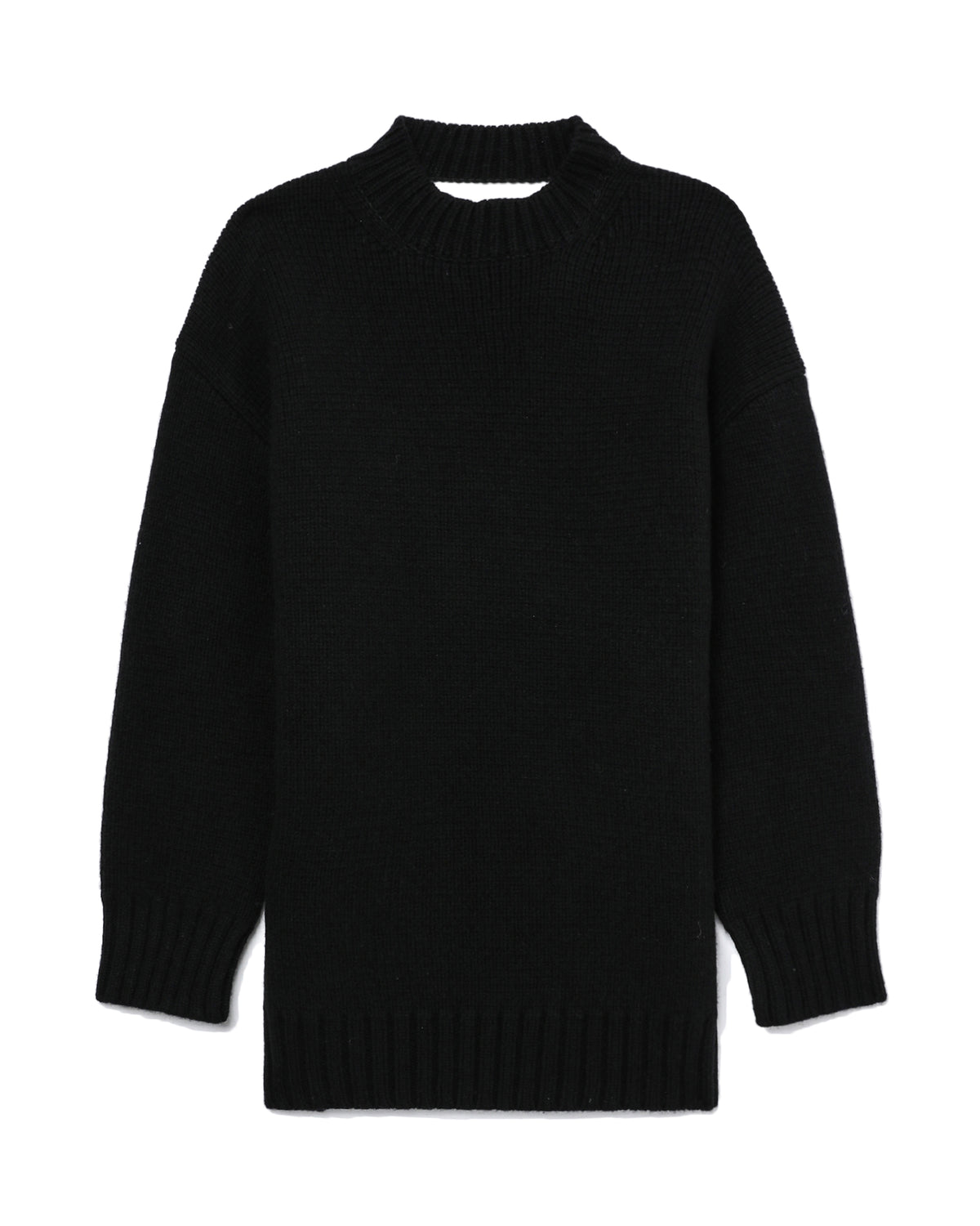 Inverted triangle cut-out knit dress