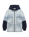 Denim hooded jacket