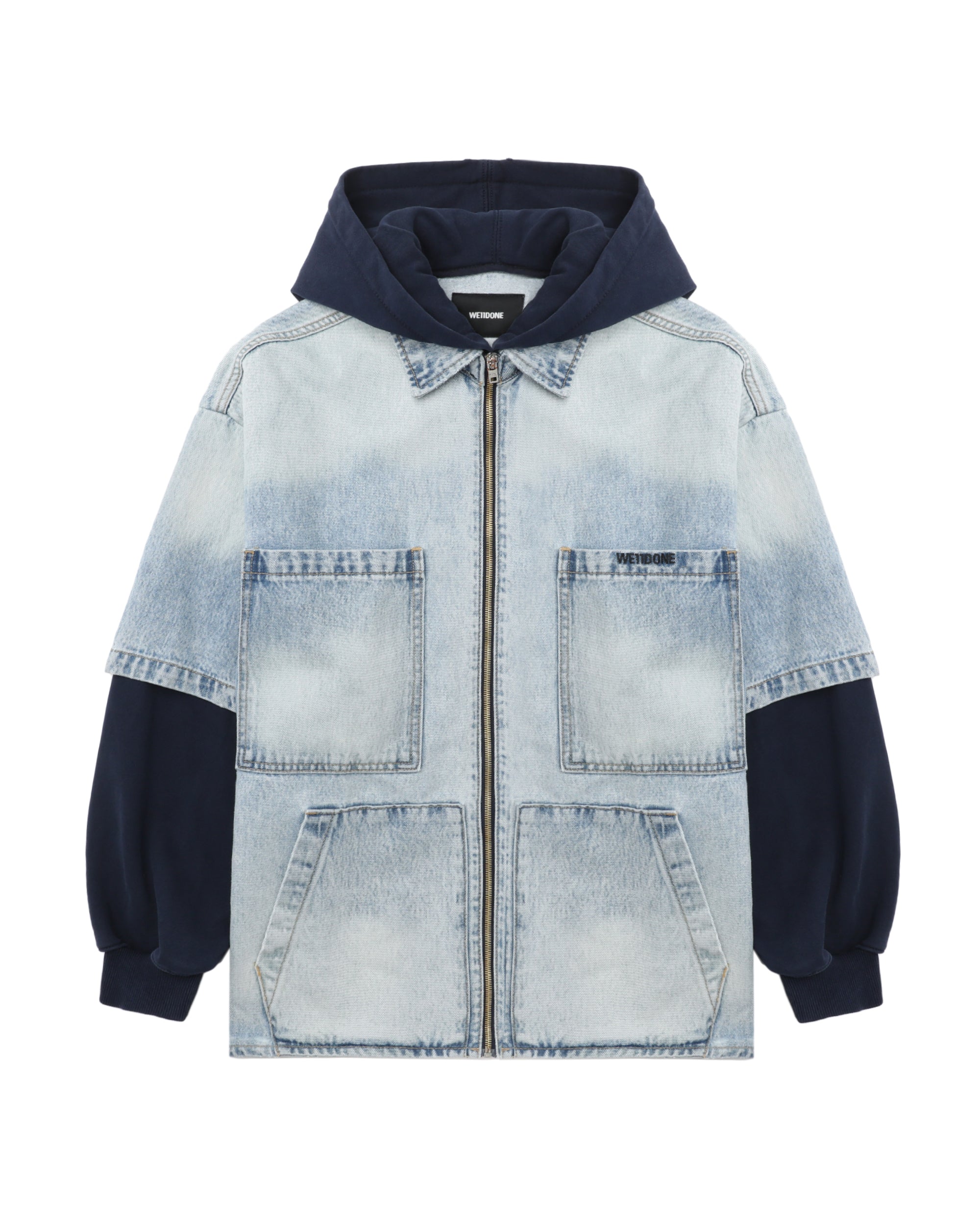 Denim hooded jacket