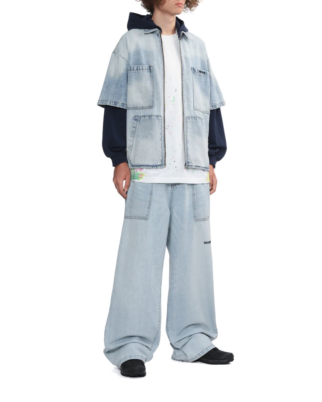 Denim hooded jacket