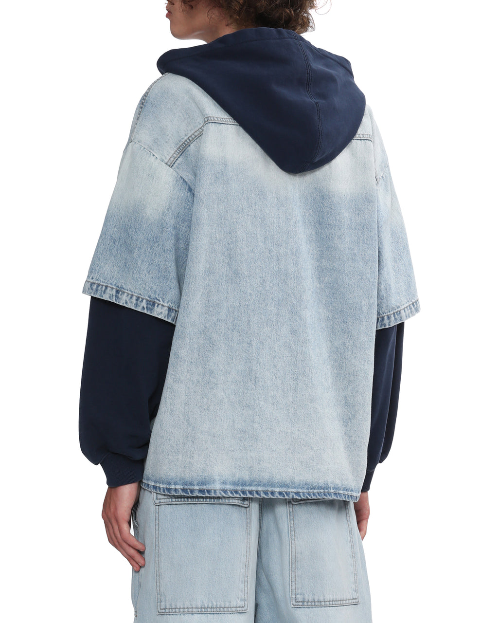Denim hooded jacket