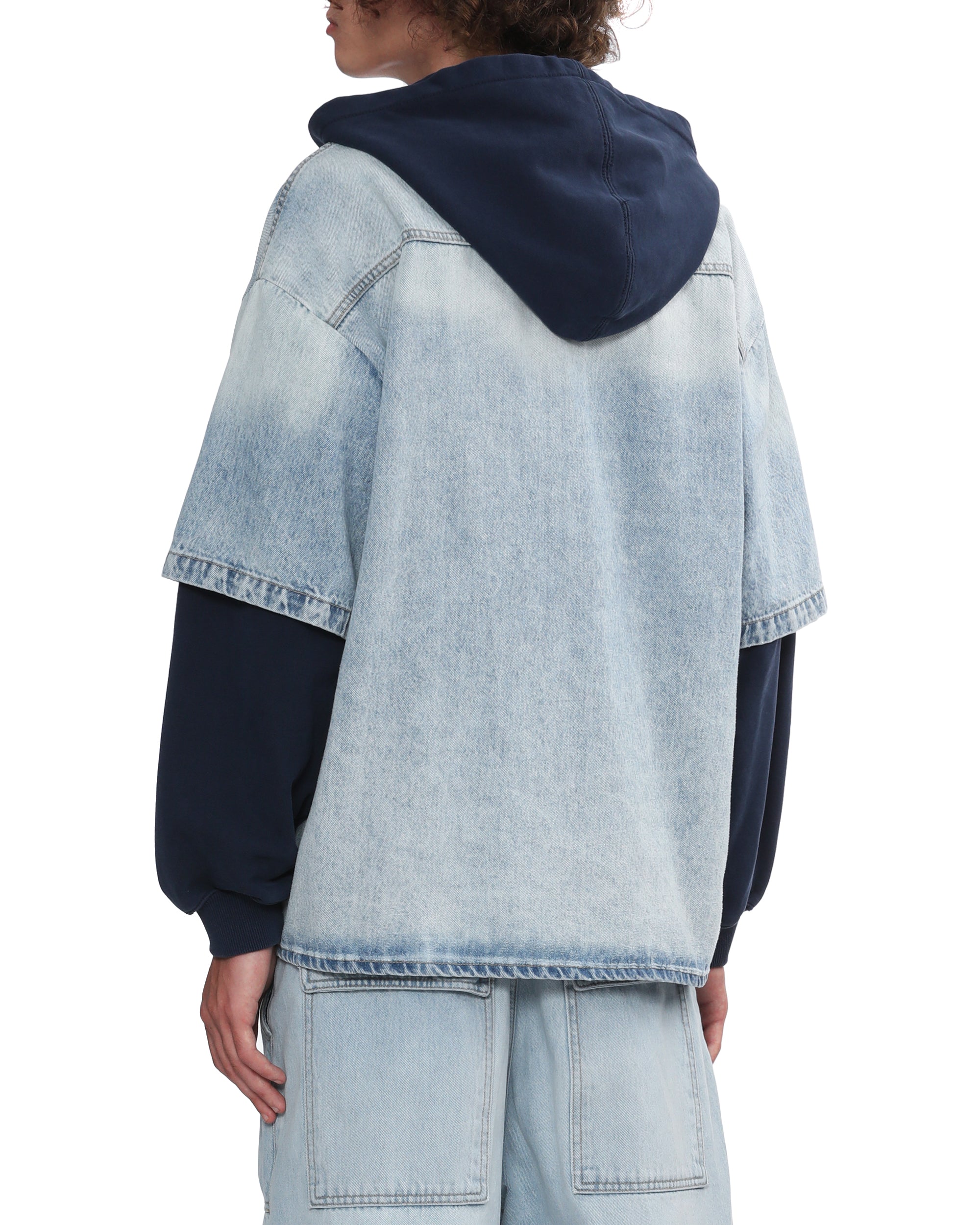 Denim hooded jacket