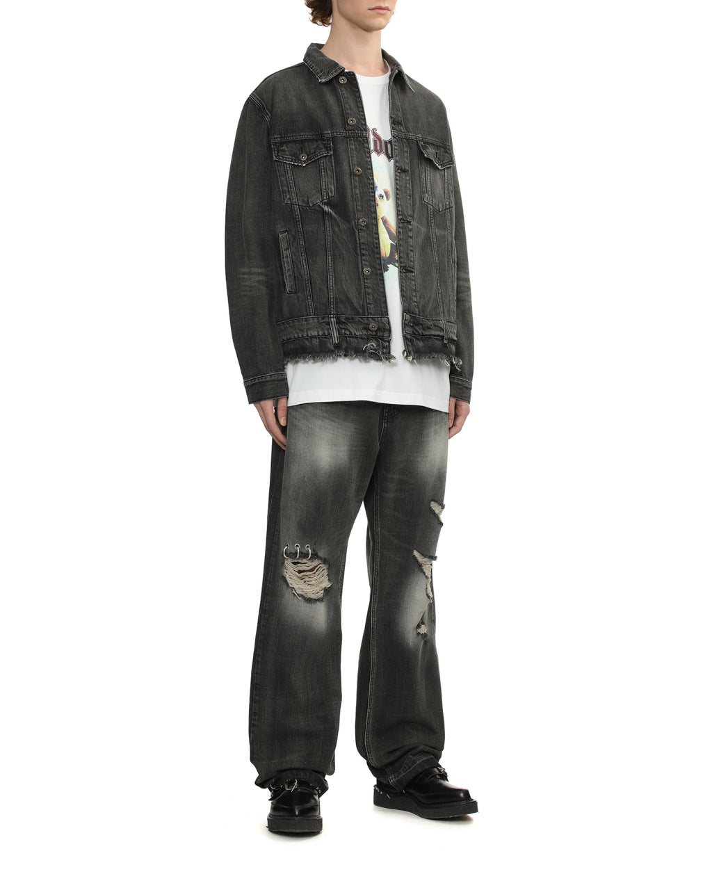 Distressed jeans
