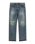 Distressed jeans