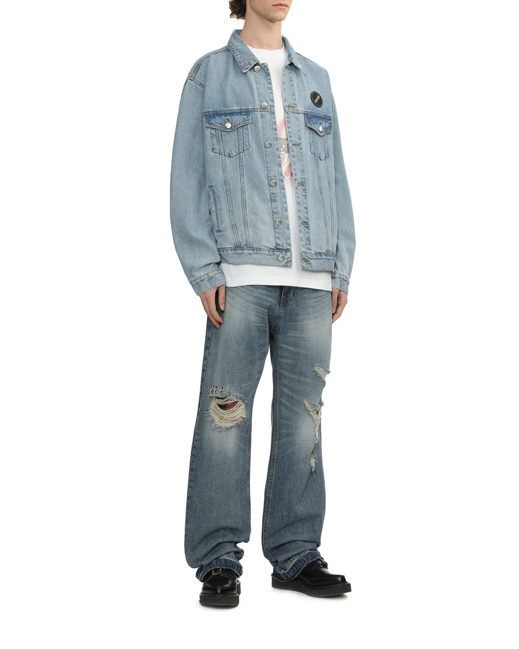 Distressed jeans