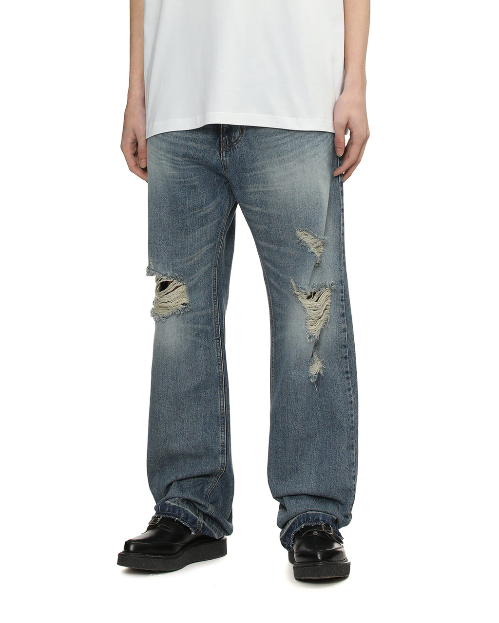 Distressed jeans