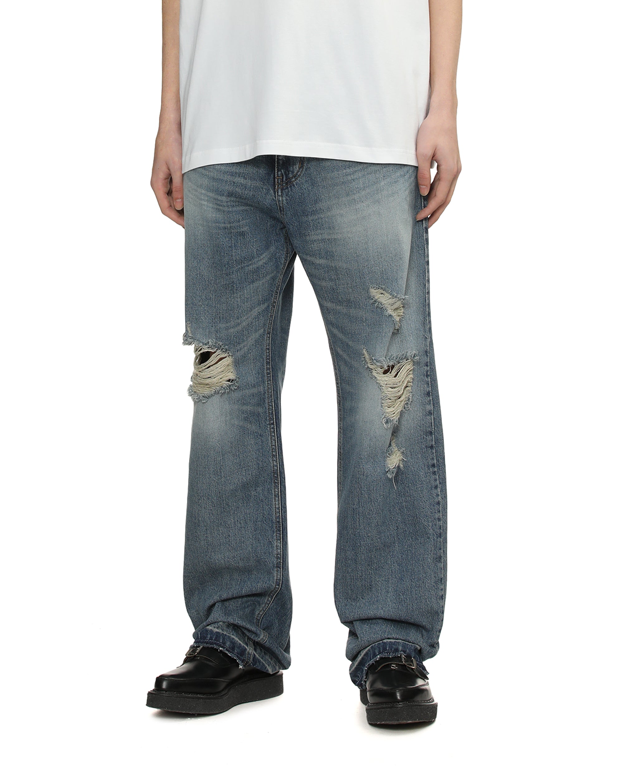 Distressed jeans