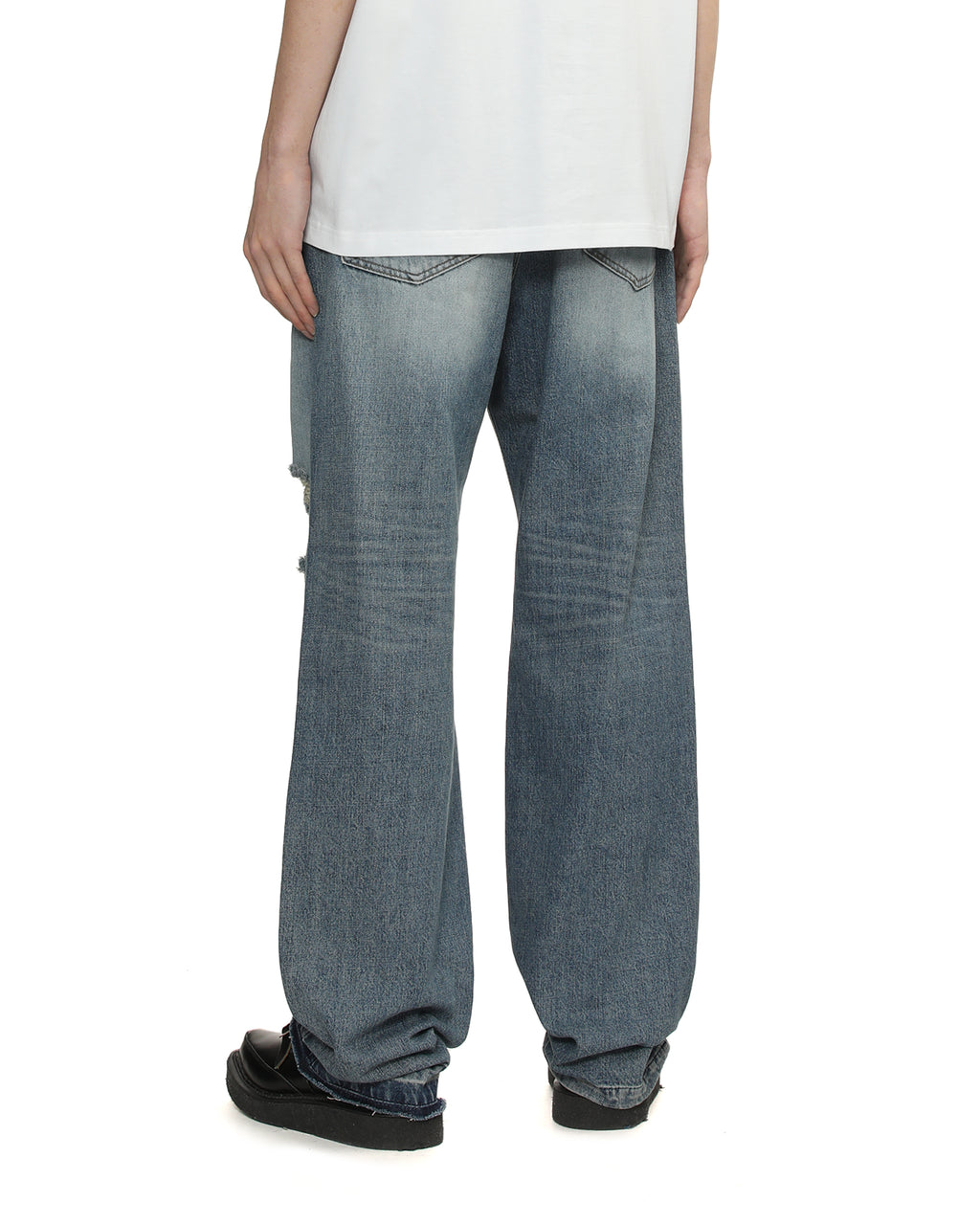 Distressed jeans