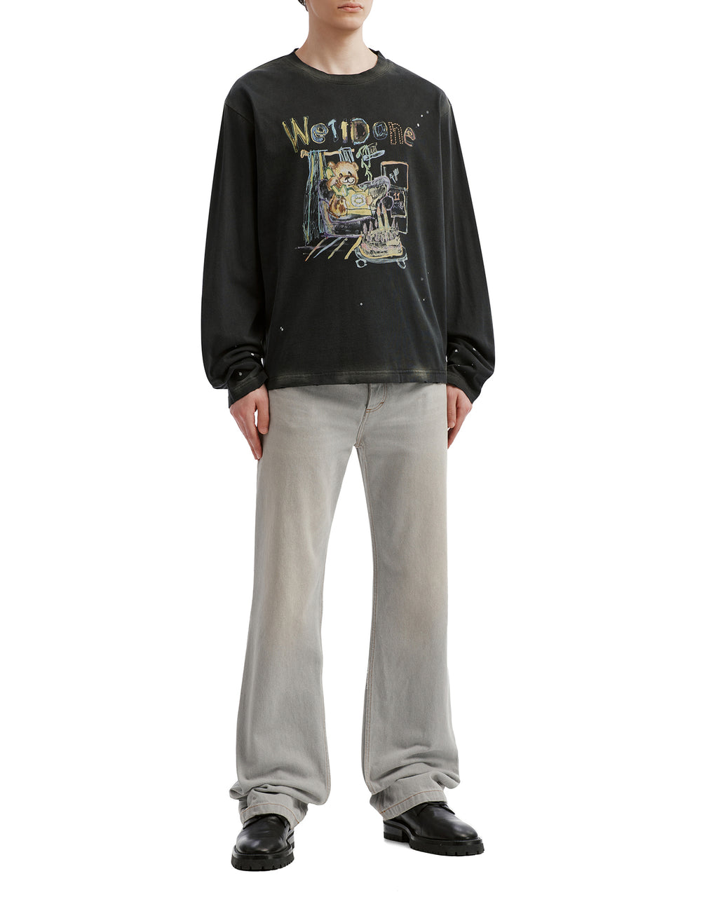 Cartoon print long sleeve tee