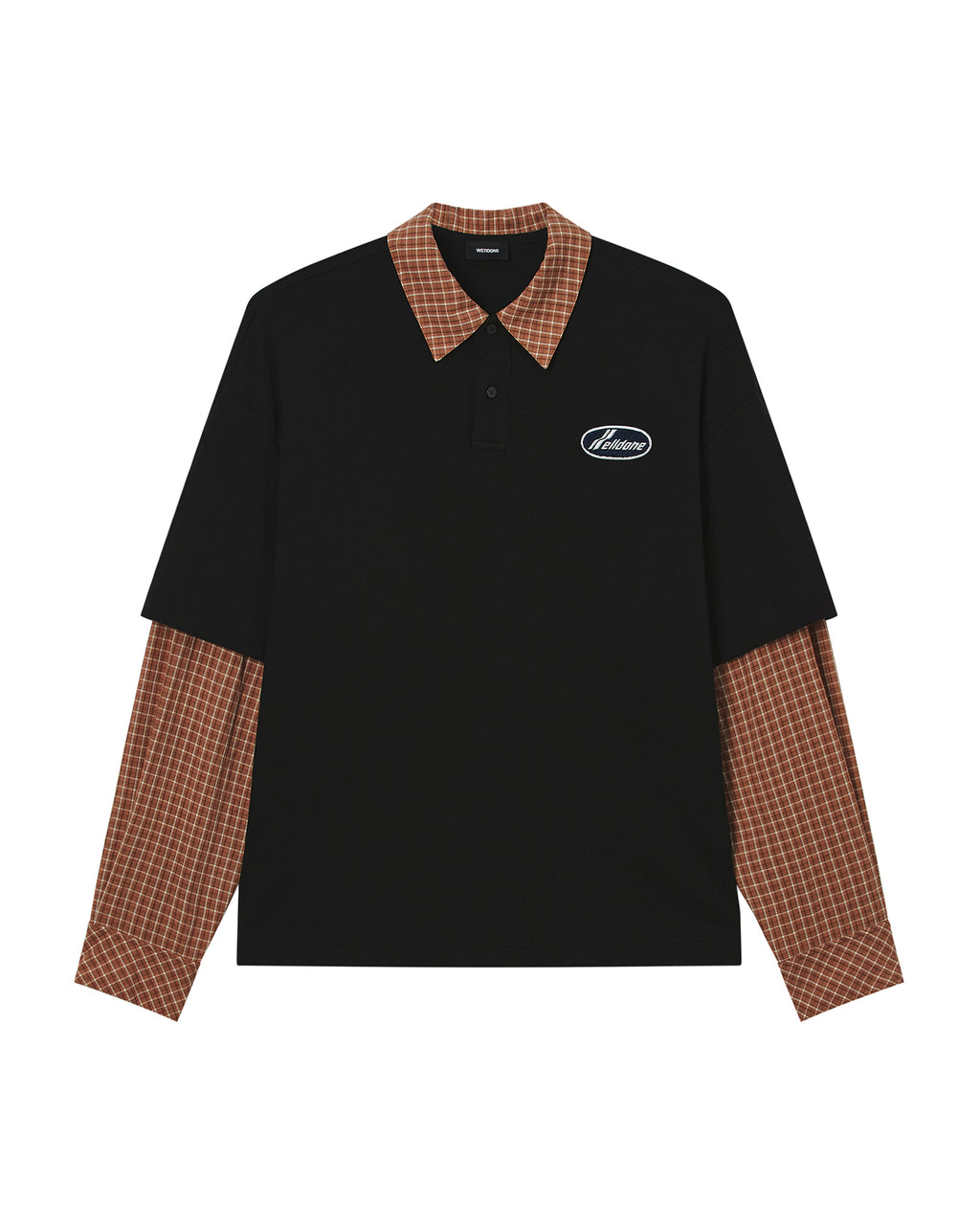 Layered polo shirt