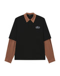 Layered polo shirt