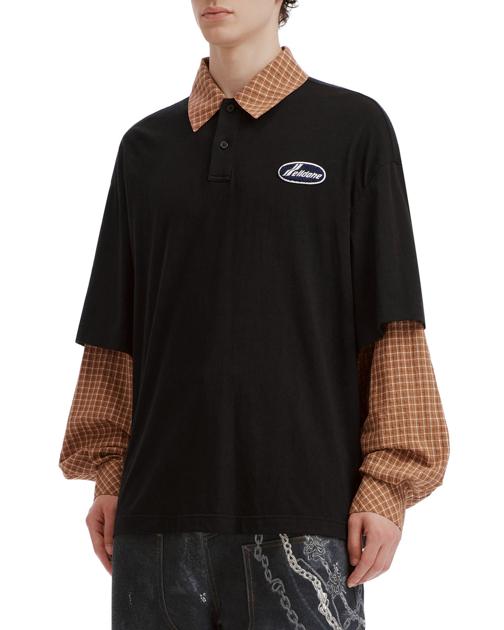 Layered polo shirt