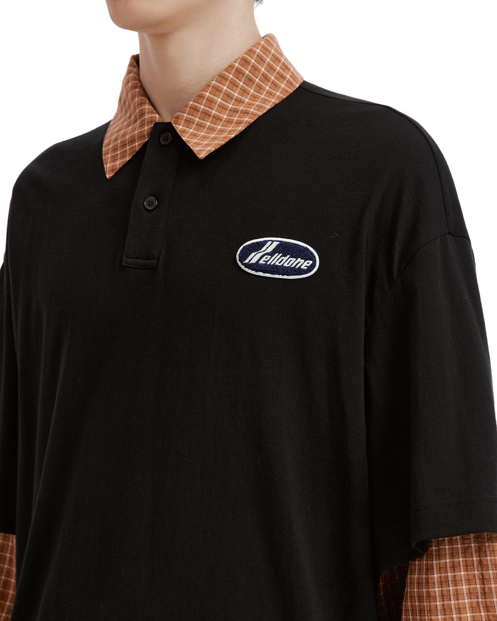 Layered polo shirt