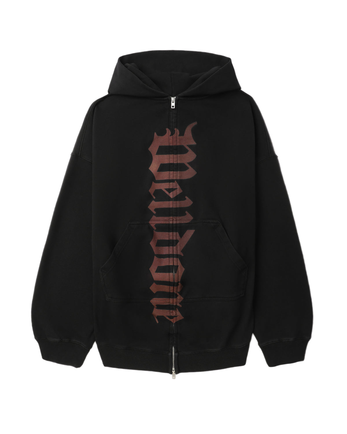 Printed zip-up hoodie