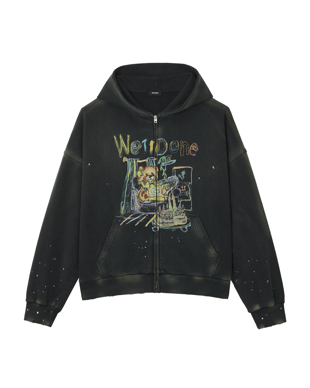 Graphic zip hoodie