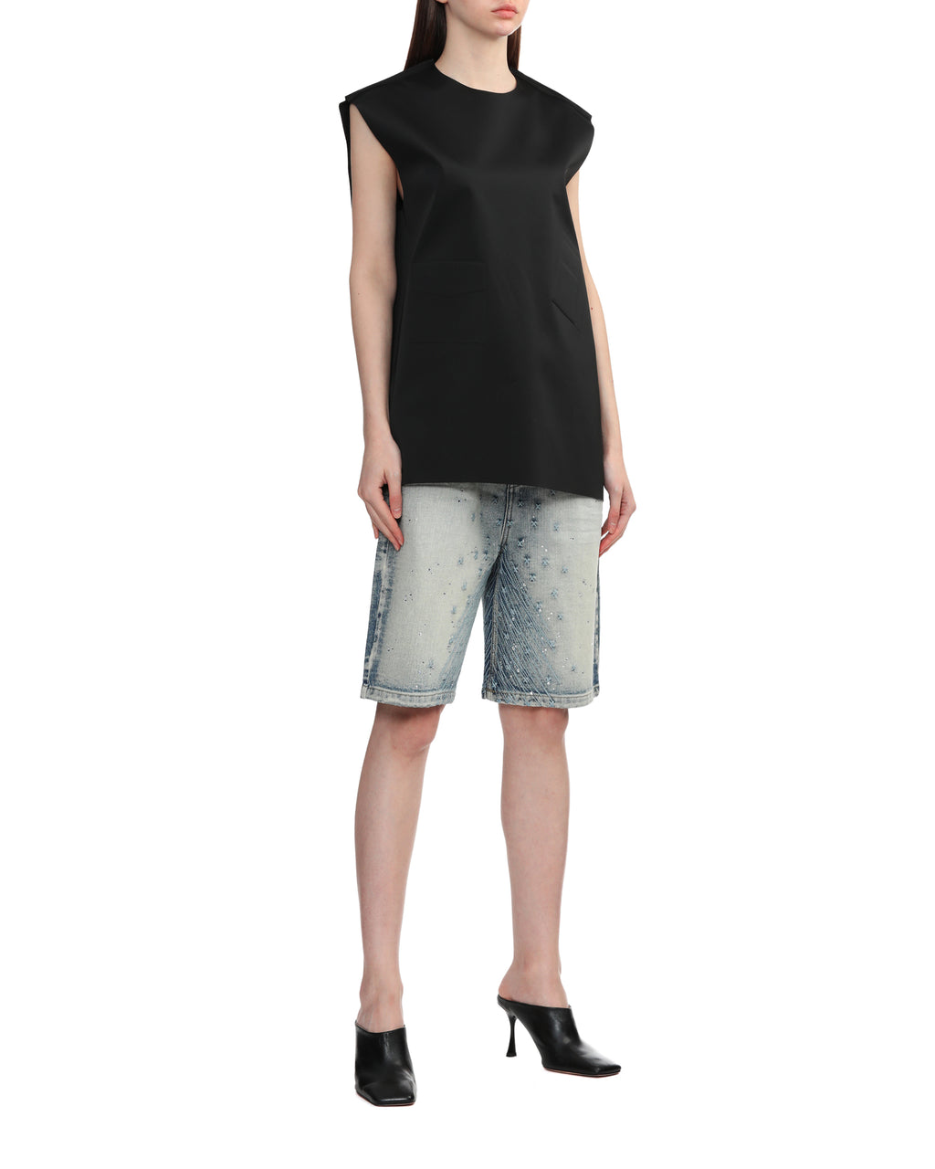Pocket embossed tank top