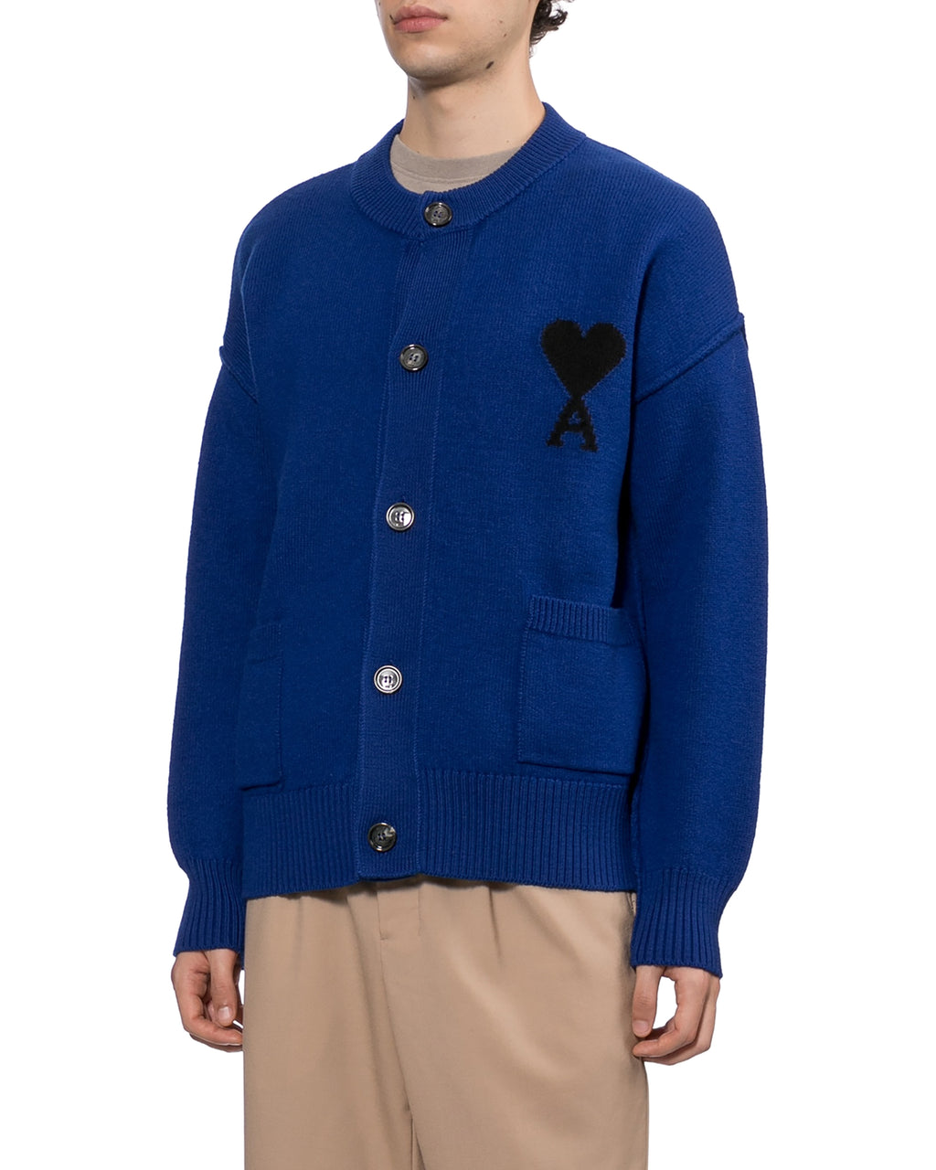 Ami heart button cardigan