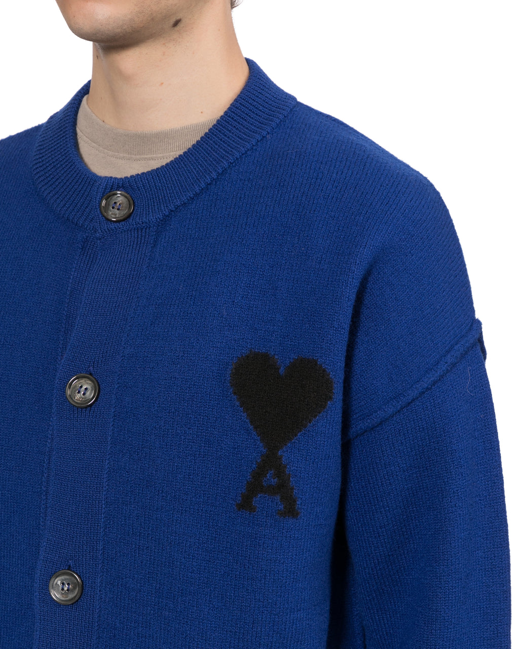 Ami heart button cardigan