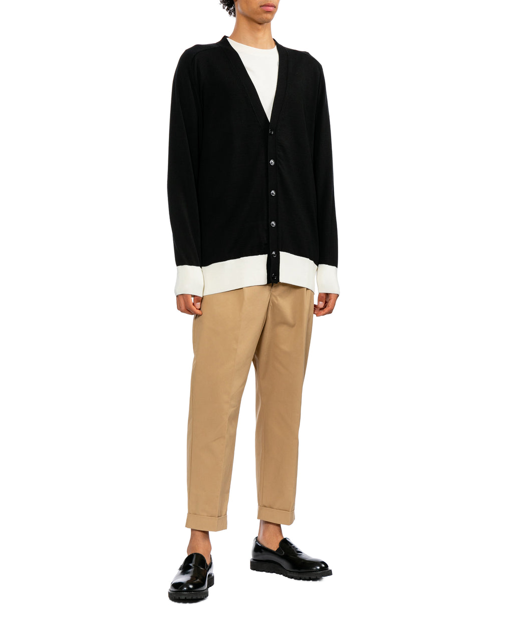 Contrast trim cardigan