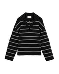 Striped polo sweater